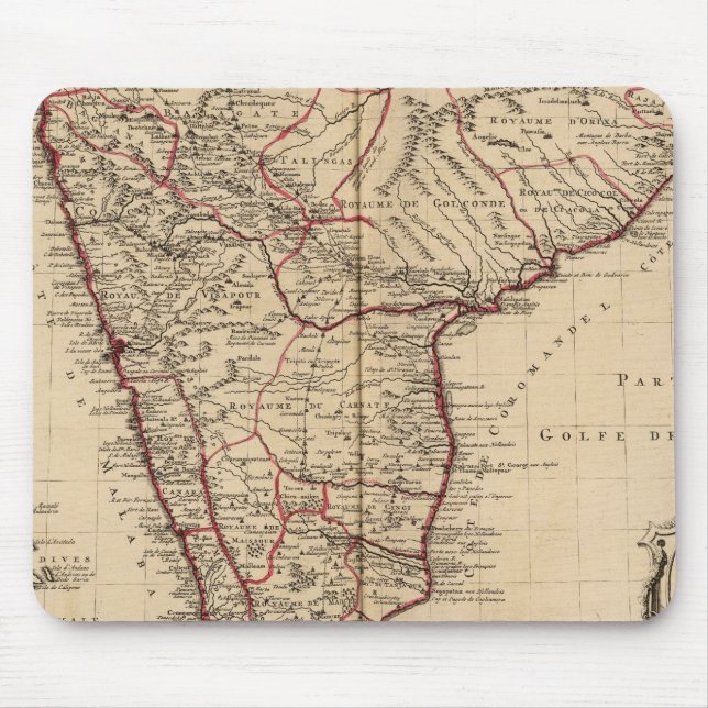 India and Bangladesh Mouse Mat (Front)