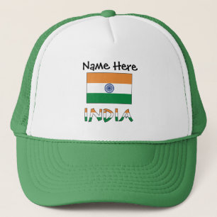 India and Indian Flag Personalised  Trucker Hat