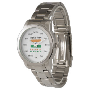 India and Indian Flag Tiled Watch