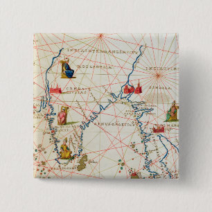 India and Malaysia 15 Cm Square Badge