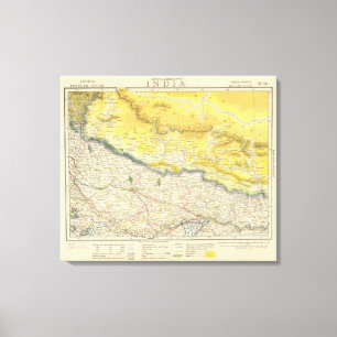 India and Nepal Canvas Print