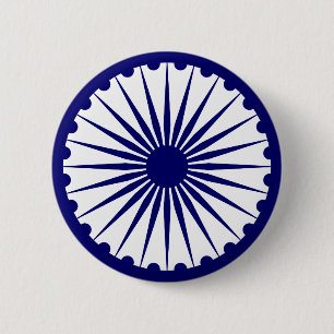 India Ashoka Chakra 6 Cm Round Badge