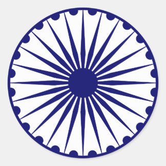 India Ashoka Chakra Classic Round Sticker