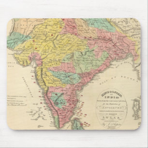 India Battles and Seiges Chonology Map Mouse Mat