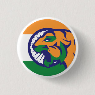 India Bengal Tiger Indian National Animal Flag 3 Cm Round Badge