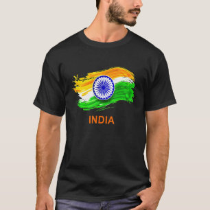 India Bharat Indian Waving Flag T-Shirt
