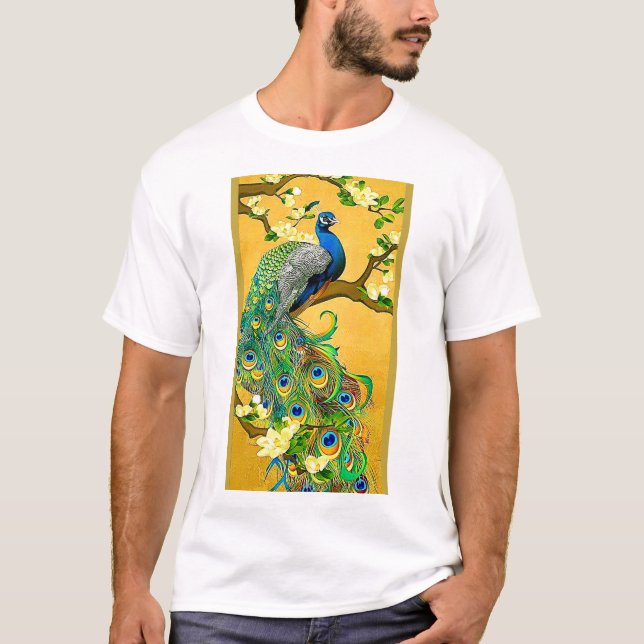 India Blue Peacock T-shirt (Front)