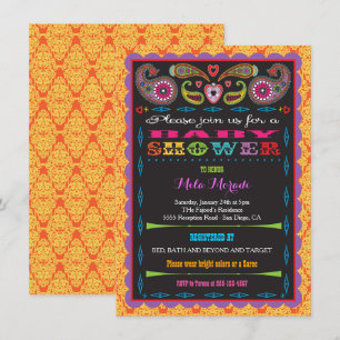 India Bollywood Inspired Baby Shower Invitation