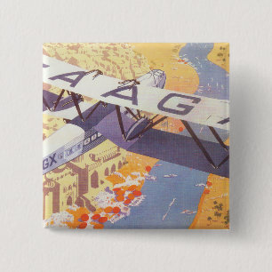 India by Imperial Airways 15 Cm Square Badge