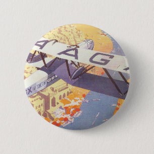 India by Imperial Airways 6 Cm Round Badge