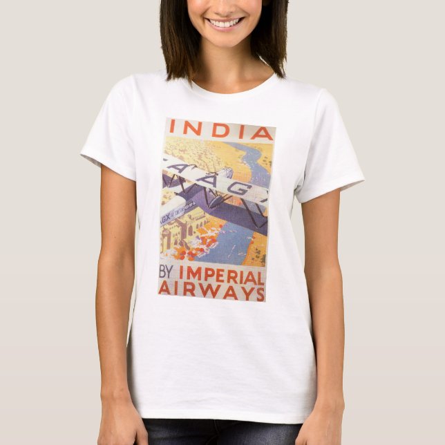 India by Imperial Airways T-Shirt (Front)