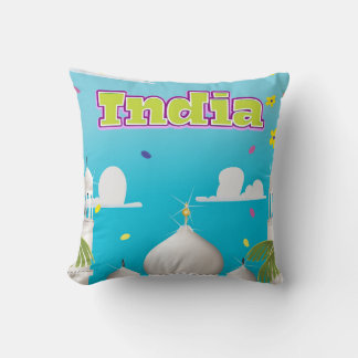India Cartoon Travel print. Cushion