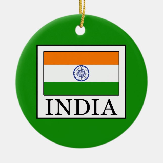 India Ceramic Tree Decoration (Front)
