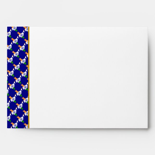 INDIA Christian Custom Wedding BLUE Envelope (Front)