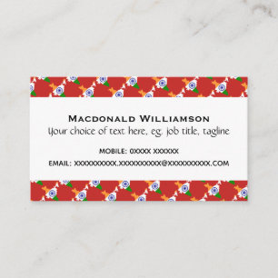 INDIA Christian Scripture John 3:16 RED Business Card