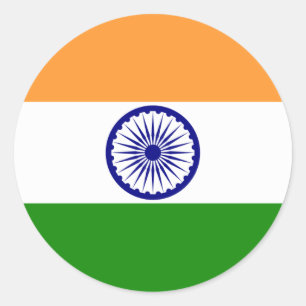india classic round sticker