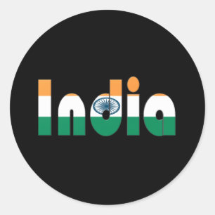 india classic round sticker