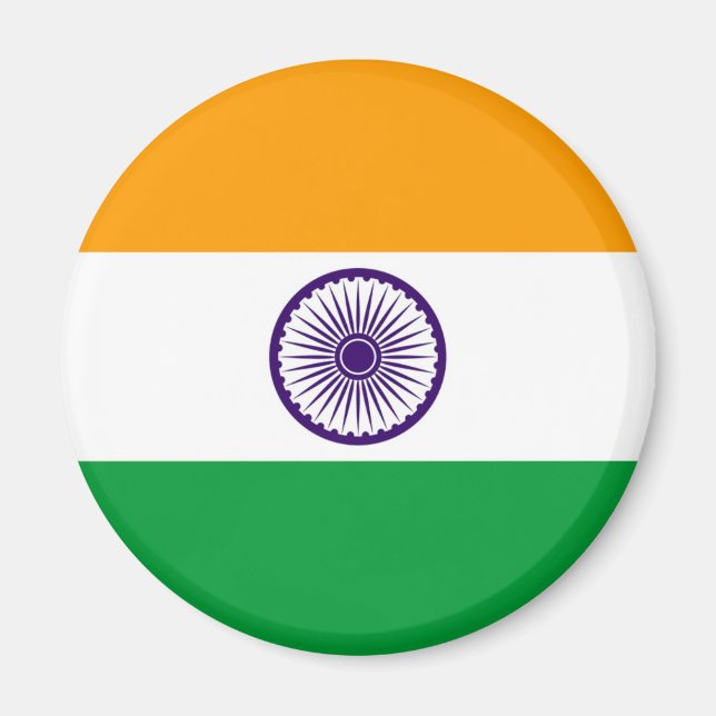 India country long flag nation symbol republic magnet (Front)