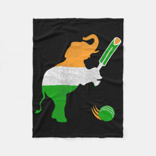 India Cricket 1 Fleece Blanket