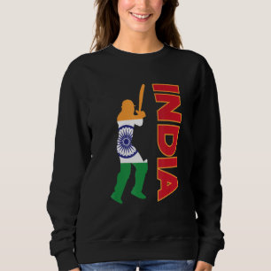 India Cricket India Flag Indian Cricket Team Crick Sweatshirt