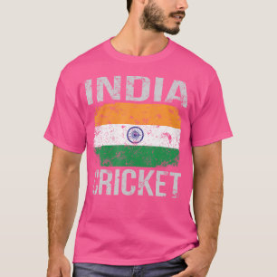 India Cricket Indian Flag Cricket T-Shirt