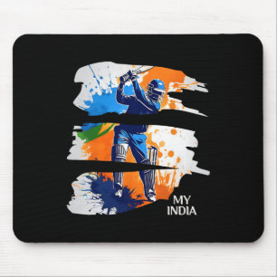 India Cricket Jersey Flag Indian Cricket Mouse Mat