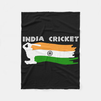 India Cricket Jersey With Indian Flag Gift  Fleece Blanket