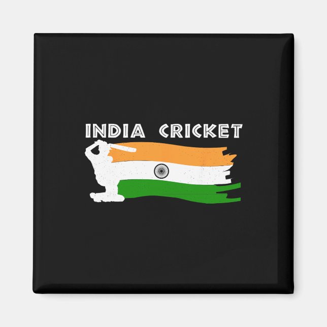 India Cricket Jersey With Indian Flag Gift  Magnet (Front)