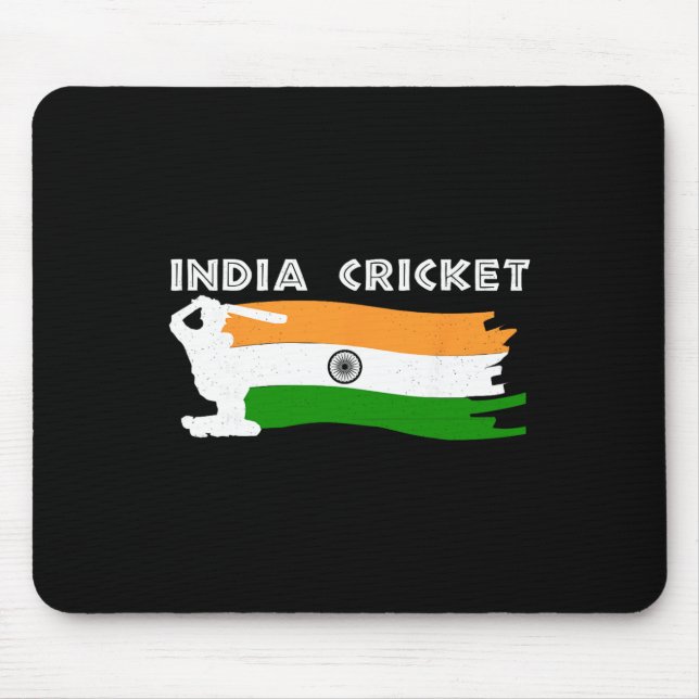 India Cricket Jersey With Indian Flag Gift  Mouse Mat (Front)