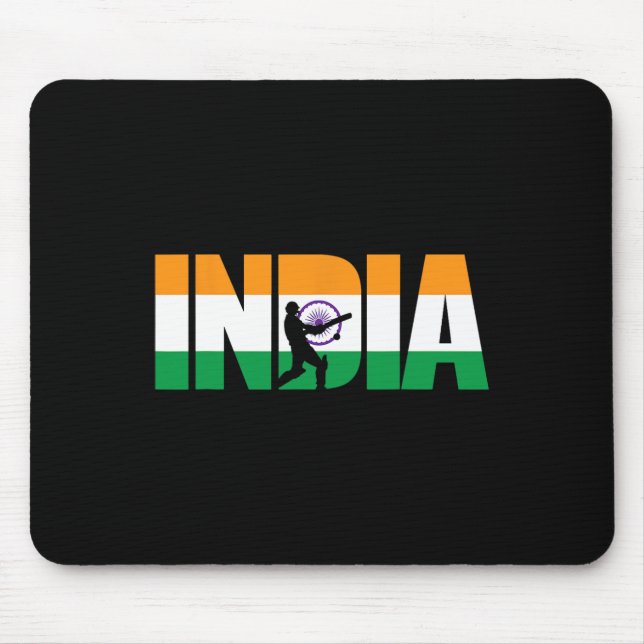 India Cricket Shirt  Mouse Mat (Front)