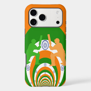 India Cricket Spirit Abstract Design