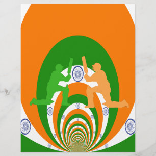 India Cricket Spirit: Abstract Design