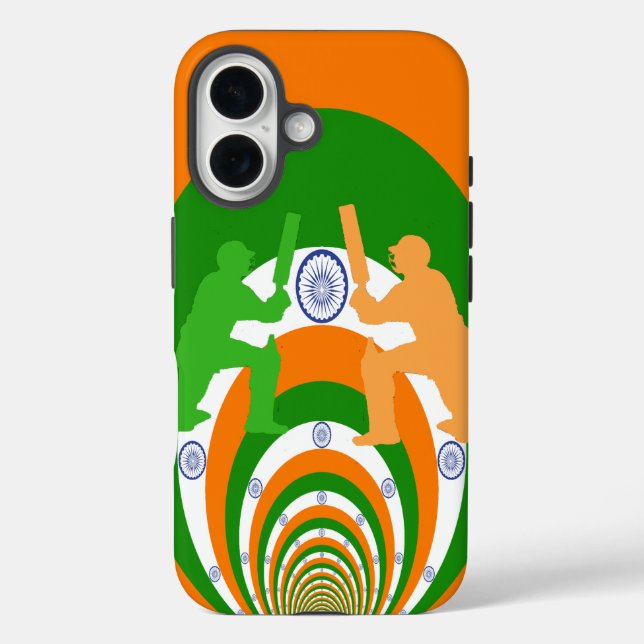 India Cricket Spirit Abstract Design Case-Mate iPhone Case (Back)