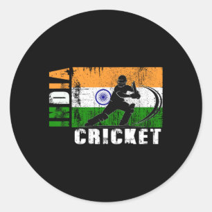 India Cricket Supporters Indian Cricket Fans India Classic Round Sticker