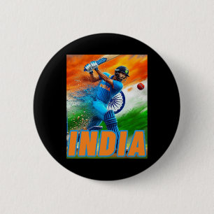 India Cricket Supporters Jersey - Indian Cricket F 6 Cm Round Badge