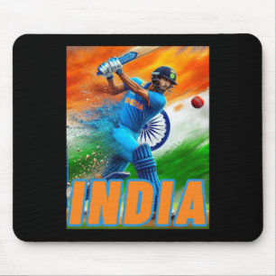 India Cricket Supporters Jersey - Indian Cricket F Mouse Mat