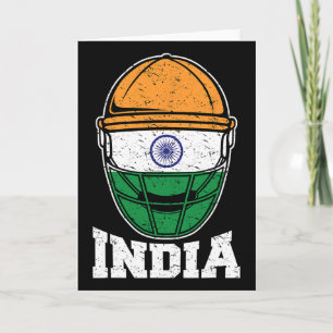 India Cricket T Shirt Indian National Fans Jersey  Card
