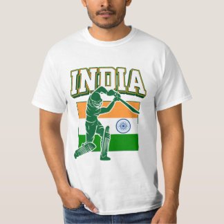India Cricket With Indian Flag Gift T-Shirt