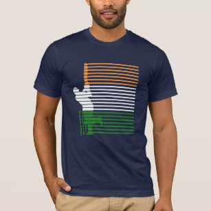 Indian Cricket Ball Flag Team Cricket Fan Gift T-Shirt 