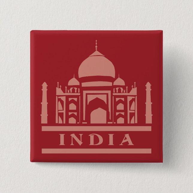 INDIA custom colour button (Front)