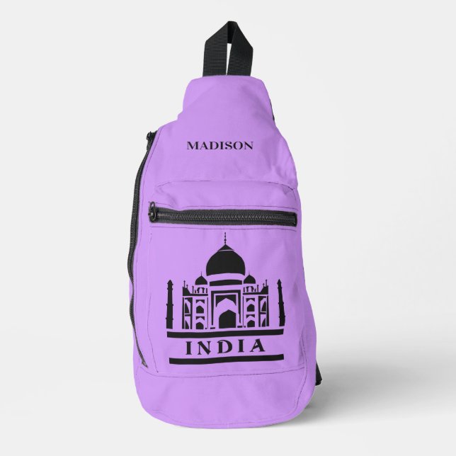 INDIA custom name & colour Sling Bag (Front)