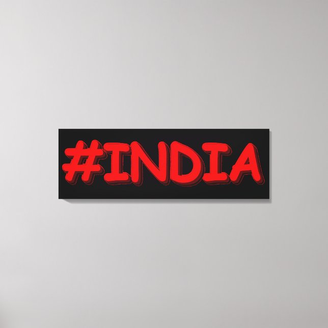"#India" Cute Design. Buy Now Canvas Print (Front)