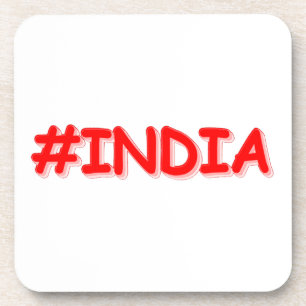 "#India" Cute Design. Buy Now Coaster