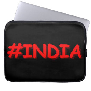 "#India" Cute Design. Buy Now Laptop Sleeve