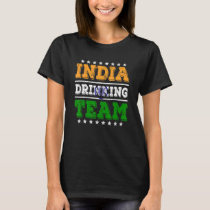 India Drinking Team Indian Flag Drinking T-Shirt