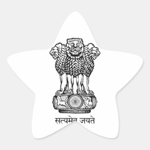india emblem star sticker