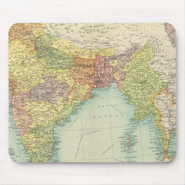 India & Farther India political Mouse Mat (Front)