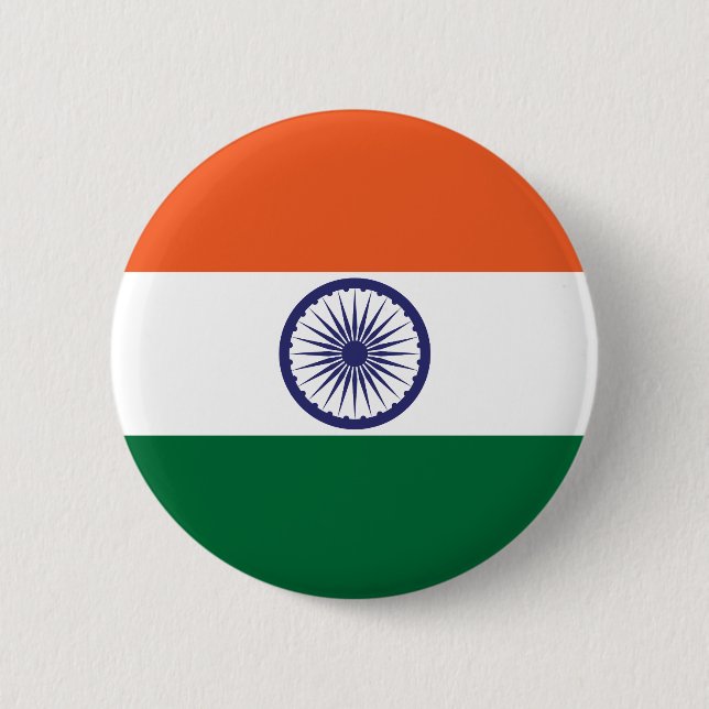 India Flag 6 Cm Round Badge (Front)