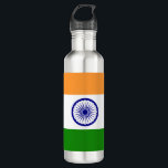 India Flag 710 Ml Water Bottle<br><div class="desc">The Indian flag is a charged horizontal tricolour with in the middle an emblem. The used colours in the flag are blue,  orange,  white,  green. The proportion of the Indian flag is 2:3. The Flag of India was adopted in 1947.</div>