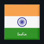 India flag & Asia holiday/sports fans Magnet<br><div class="desc">Fridge Magnets: India & Asia - love my country and Indian flag holiday gifts for patriots</div>